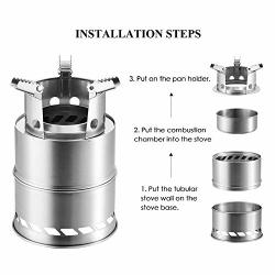 ANNE210 Camping Stove Wood Burning Portable Foldable Stainless Steel Stove Set For Outdoor Camping Cooking Picnic Great Manner