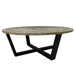 Industrial Bulat Carved Coffee Table Sotran Dekorativ