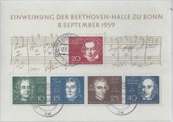 Germany West 1959 Composers Miniature Sheet Very Fine Used