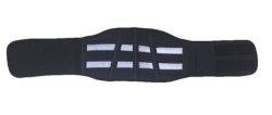 Low Back Pain Strain Relief Glisten Warning Motorcycle Waist Support Belt Black