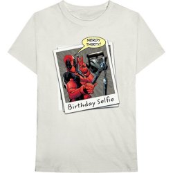 Marvel - Deadpool Birthday Selfie Unisex T-Shirt - Ecru Large