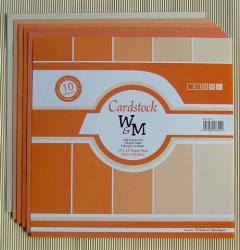 The Velvet - Wilson & Maclagan - Scrapbook Cardstock 240GSM - Oranges - 30CMX30CM
