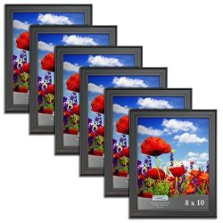 Icona Bay 8 By 10 Inch Picture Frames Black 6 Pack