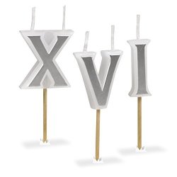 Fred Roman Candles Roman Numeral Birthday Candles Set Of 8