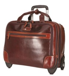 Jekyll And Hide Jekyll & Hide Oxford Leather Carry On Business Trolley Tobacco