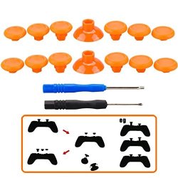 Mxrc Professional Replacement Repair Kit Swap Thumb Analog Sticks For PS4 Controller & Xbox One Controller Orange