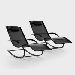 Chelsea Set of 2 Rocking Pool Loungers