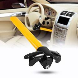 WonVon Car Steering Wheel Lock,Universal SUV Auto Car Anti-Theft Security Rotary Steering Wheel Lock Safety Lock Devices Keyed Lock with 2 Keys 