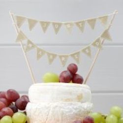 Ginger Ray Vintage Affair - Just Married Cake Bunting Pack Of 1
