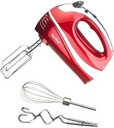 250W Hand Mixer Whisk With Chrome Beater Dough Hook