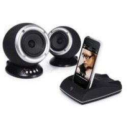 2.0 Wireless Dual Speakers With Apple Ipod And Iphone Dock 30W Black