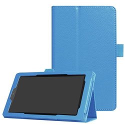 Amazon Kindle FIRE7 2017 Case Cover ROMANCE8 Intelligent Sleep Folding Stand Leather Case Cover For Amazon Kindle FIRE7 2017 Blue