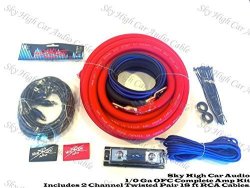 Oversized 1 0 Ga Cca Awg Amp Kit Twisted Rca Red Black Complete Sky High