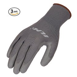 3-PACK Ilm Safety Work Gloves Ultimate Grip For Garden Fishing Electrician Automotive Kids Women Men XXL Gray