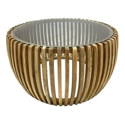 Round Wooden Remy Slatts Coffee Table Sotran Dekorativ