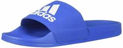 Adidas Men's Adilette Shower Slides Sandal Blue white 10