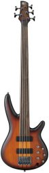 Ibanez SRF705-BBF Sr Workshop Series 5 String Fretless Sr Workshop Bass Guitar Fretless Bass Brown Burst Flat