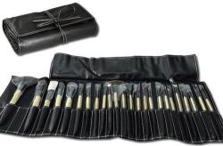 24 Pcs. Professional Makeup Brush Set With Leather Pouch