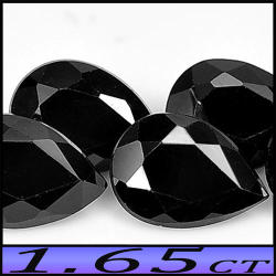 1.65CT Matching Black Spinel Pears - Precision Unheated Pair Brilliant Polished Opaque Gems