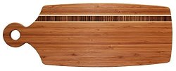 Totally Bamboo Wood Jamaica Cutting Board Natural Wooden 100% Bamboo Bread Cutting & Serving Board Large 20.6 X 7.8X 0.6