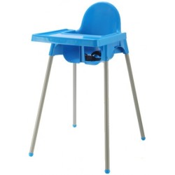 Baby Feeding Chair - White Antilop High Chair - Blue