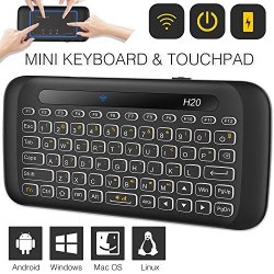 MINI Wireless Keyboard Tnaive Mouse Combo Adjustable Backlit Full Panel Touchpad Rechargeable Remote Control For Android Tv Box Windows Linux Mac Htpc Iptv PC
