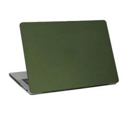 Army Green Jelly Style Macbook Air M2 Cover - Transparent