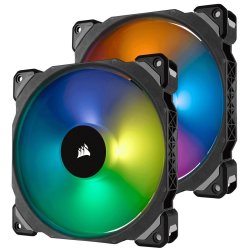 ML140 Pro Rgb LED 140MM Pwm Premium Magnetic Levitation Fan Dual Fan Pack With Lighting Node Pro - CO-9050078