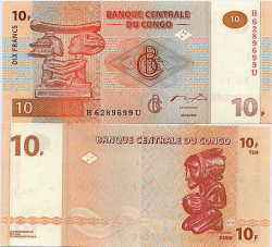 Do Not Pay - Congo 10 Franc 2003 Unc P-93