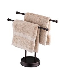 Amg And Enchante Accessories Free Standing Fingertip Hand Towel Bar Holder Tree Rack TT100005 Orb Oil Rubbed Bronze