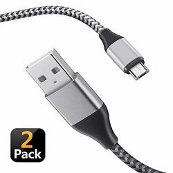 Micro USB Cable 2PACK 10FT Fast Charging Android Nylon Braided Charger Cord Compatible Samsung Galaxy J8 J7 J6 J6+ J5 J4+ J3 J2 J1 PRIME PRO J7