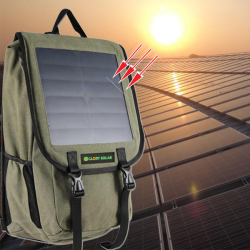 Outdoor Camping Solar Backpack Rucksack Travel Charger Pack With 10w Solar Panel