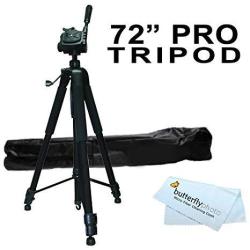 72" Super Strong Tripod With Deluxe Soft Carrying Case For Nikon Coolpix P900 P610 P600 P530 P520 P510 P100 P500 L120 L610 L810 L820