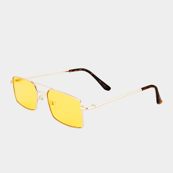 Mkm Yellow Lens Metal Rectangular Sunglasses