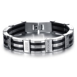 Pattern Decorated Link Bracelet For Men