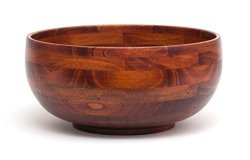 Lipper International 224 Cherry Finished Footed Rice Serving Bowl Large 12" Diameter X 5" Height Single Bowl
