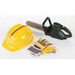 Klein Bosch Chain Saw With Sound Helmet & Work Gloves