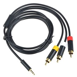 Sllea 1.8M Av Audio Video Connector Cable Cord Rca For Microsoft Xbox 360 E Controller