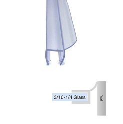 Superseals Frameless Shower Door Seal 3 16-1 4 Glass Edge Or Bottom Seal