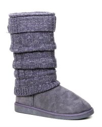 Slipper Boot Miss Black - Downtown Grey Sizes 4 5 6
