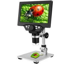 7" Lcd Digital Microscope 12MP 1-1200X Magnification Handheld USB Microscope Camera 8 LED Light Rechargeable Battery Microscope For Coins plant insect rock pcb Soldering