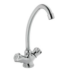Coral Deck Type Sink Mixer With Swivel Spout Chrome Plated Dzr Brass