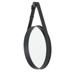 Black Frame Oval Mirror