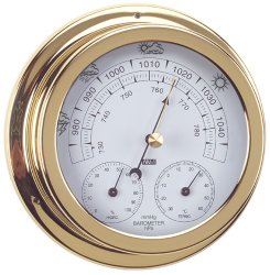 32.0370 3-IN-1 Barometer - Polished Brass & Lacquered
