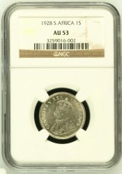 Ngc Graded - 1928 S.africa 1s Au53