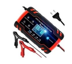 Auto Battery Charger Red Automatic 8A 12V 24V With Winter And Summer Mode
