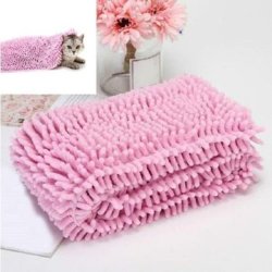 Shaggy Dog Towel - Pink