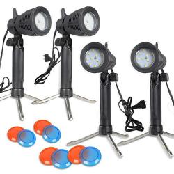 Slow Dolphin Photography Continuous 48 LED Portable Light Lamp For Table Top Photo Studio With Color FILTERS-4 Sets