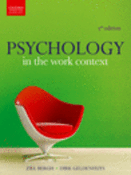 Psychology In The Work Context paperback 5th Revised Edition