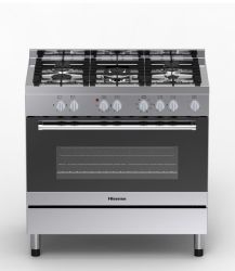 Hisense 90CM 5 Burner Gas electric Stove-stainless Steel